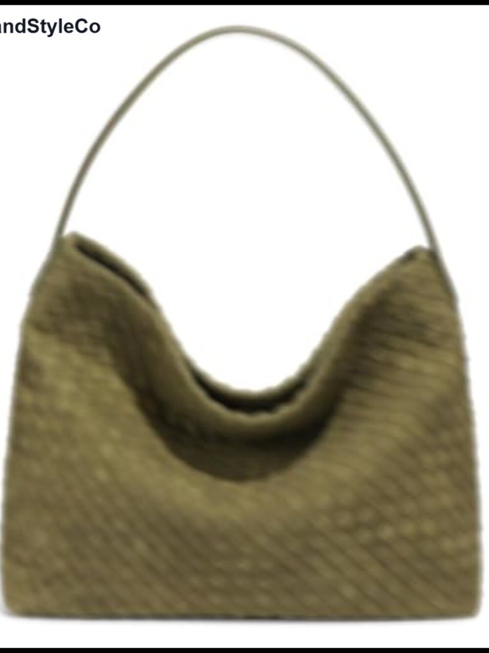 Faux Suede Woven Hobo Shoulder Bag Slouchy Tote Satchel Purse